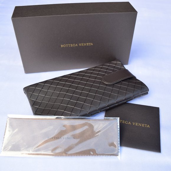 Bottega Veneta Accessories - Bottega Veneta Woven Leather Sunglasses Case WIDE